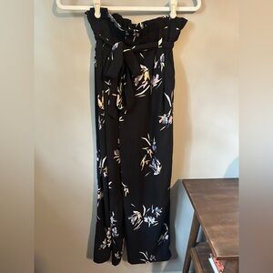a new day Black Floral Wide Leg Pants